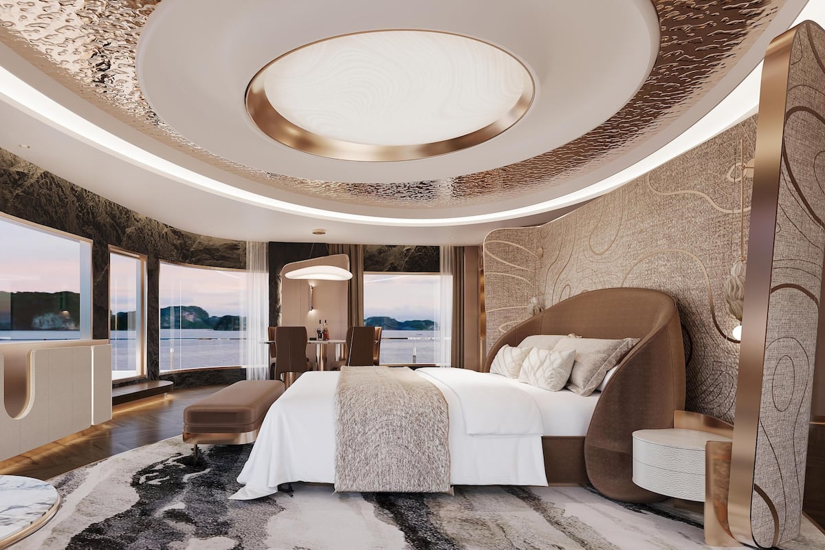 Hytte – president, balkong, havutsikt | Skrivebord, skrivebord for bærbar PC og kablet internett (inkludert)