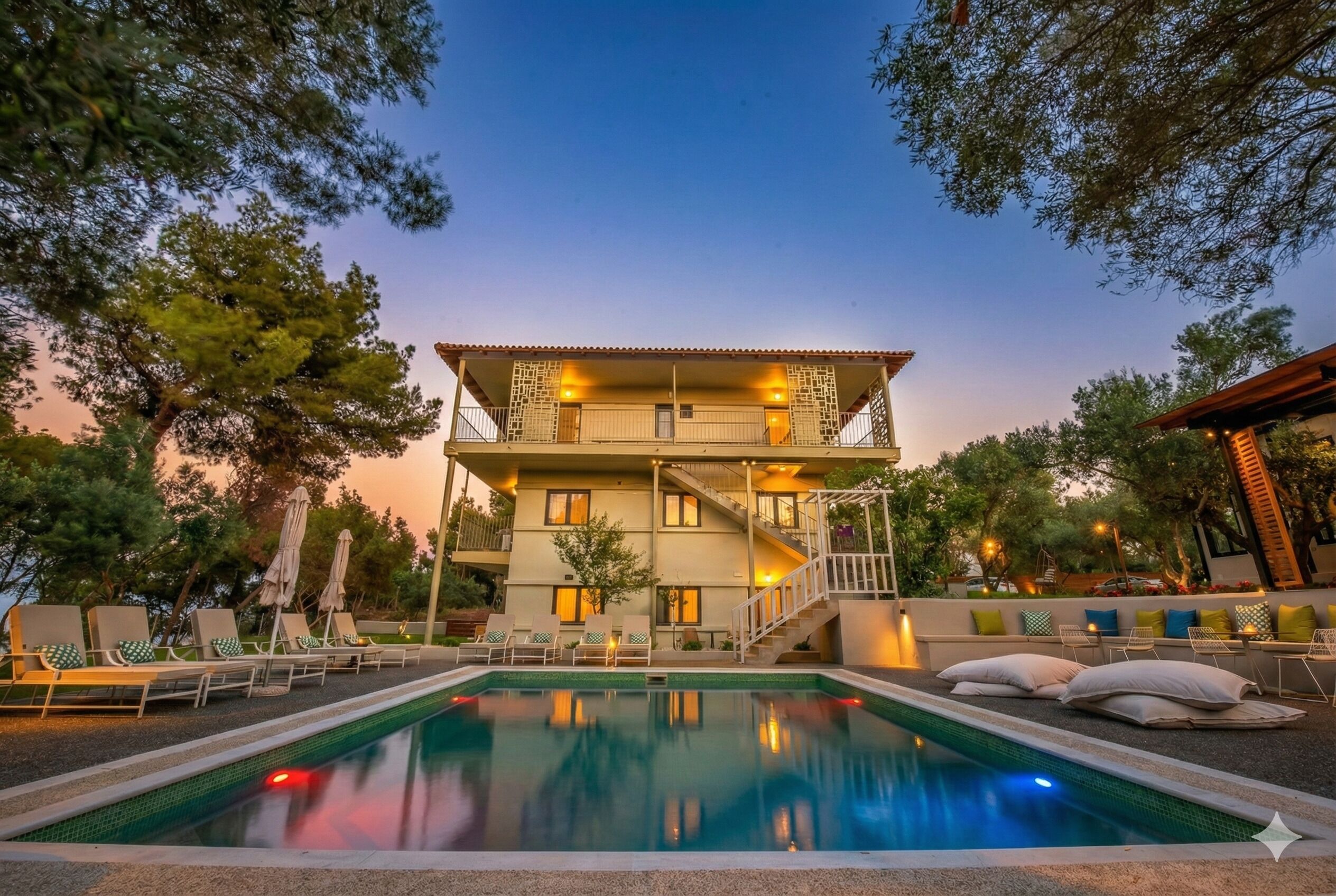 Majoituspaikan julkisivu