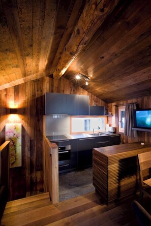 Fridge, oven, stovetop, dishwasher - Luxury Chalet Z'Gogwärgji (Zermatt)