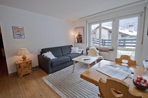 Living area - Haus Bodmen C, Apartment Grünsee (Zermatt)