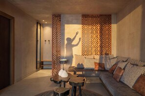 Exclusive Villa, Private Pool | Living area - Altera Cave Villas (Agios Vasileios)