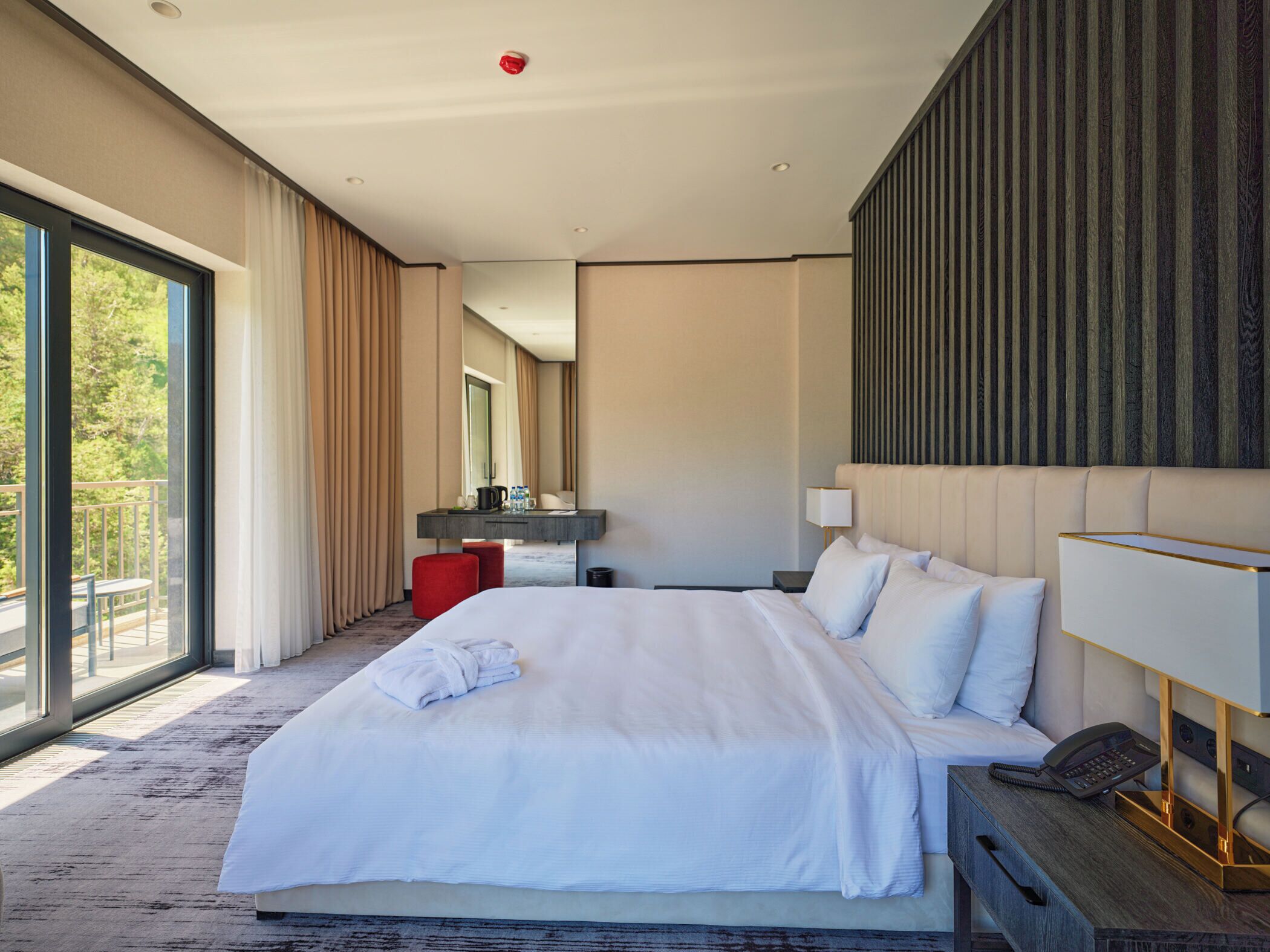 スタンダード ダブルルーム バルコニー マウンテンビュー | セーフティボックス (室内)、デスク、アイロン / アイロン台、WiFi (無料)