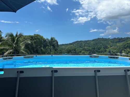 1only private bedroom apartment with AC with  private pool in charming Moca P.R.