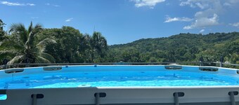 1only private bedroom apartment with AC with  private pool in charming Moca P.R.