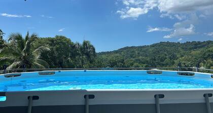 1only private bedroom apartment with AC with private pool in charming Moca P.R.