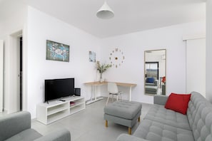 Penthouse, 2 Schlafzimmer, Küche, Strandblick | Wohnbereich
