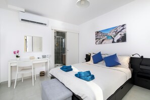 ペントハウス 2 ベッドルーム キッチン ビーチビュー | 遮光カーテン、アイロン / アイロン台、WiFi (無料)