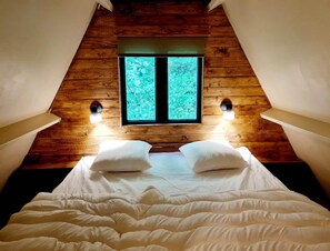 Chalé | 2 quartos, individualmente mobiliados, roupa de cama