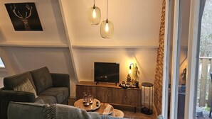 Living room - Fenced Country Chalet in Durbuy (Durbuy)