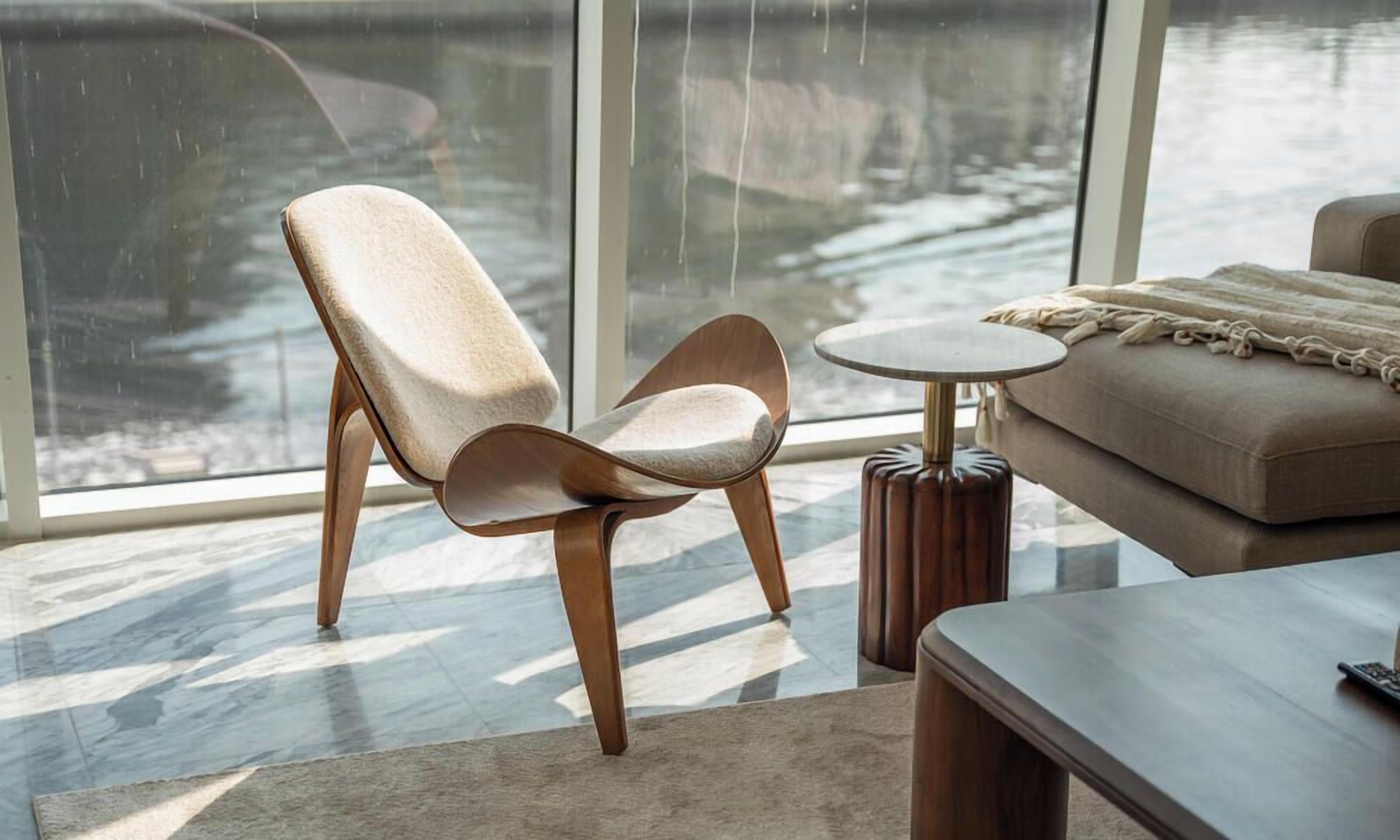 Apartamento superluxo, vista para o lago | Sala de estar