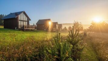 Chalet Keluarga, pemandangan gunung | Halaman properti