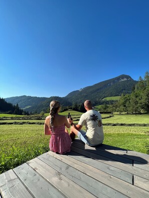 Property grounds - Chalet Hühnerstall am Soderhof - peace and quiet and private SPA in the Salzburg mountains (Unken)