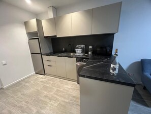 Private kitchen - Cozy 1-bedroom apartment in lovely Dilijan with AC very close to city center (Dilijan)