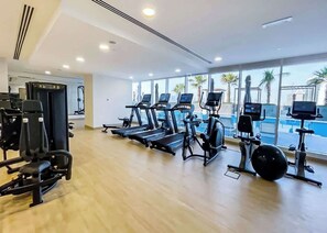 Fitness facility - Free housekeeping visits during your stay - StayShort - Modern Studio Sleeps 3 in Jumeirah Village Circle (JVC)