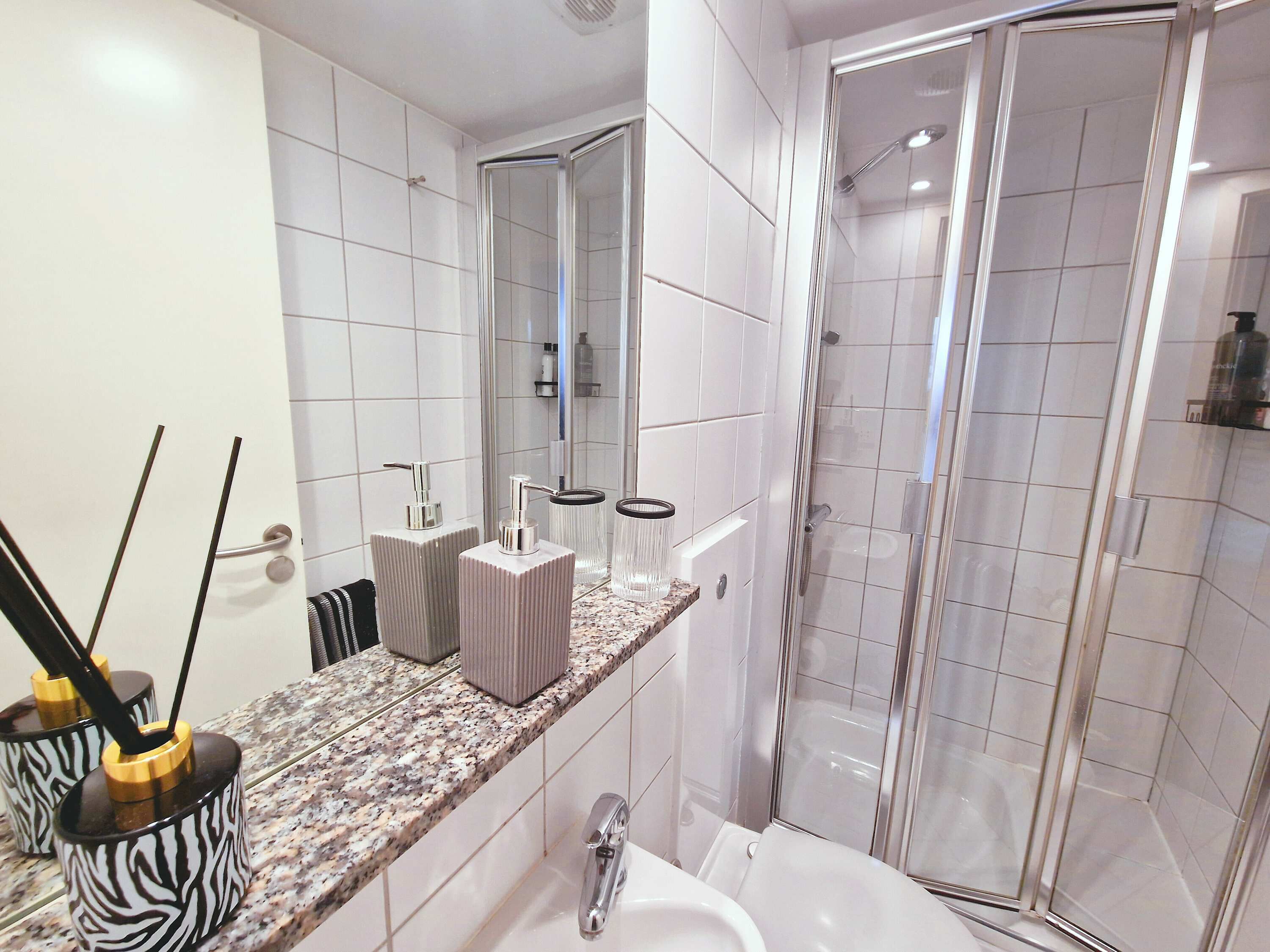 Shower, hair dryer