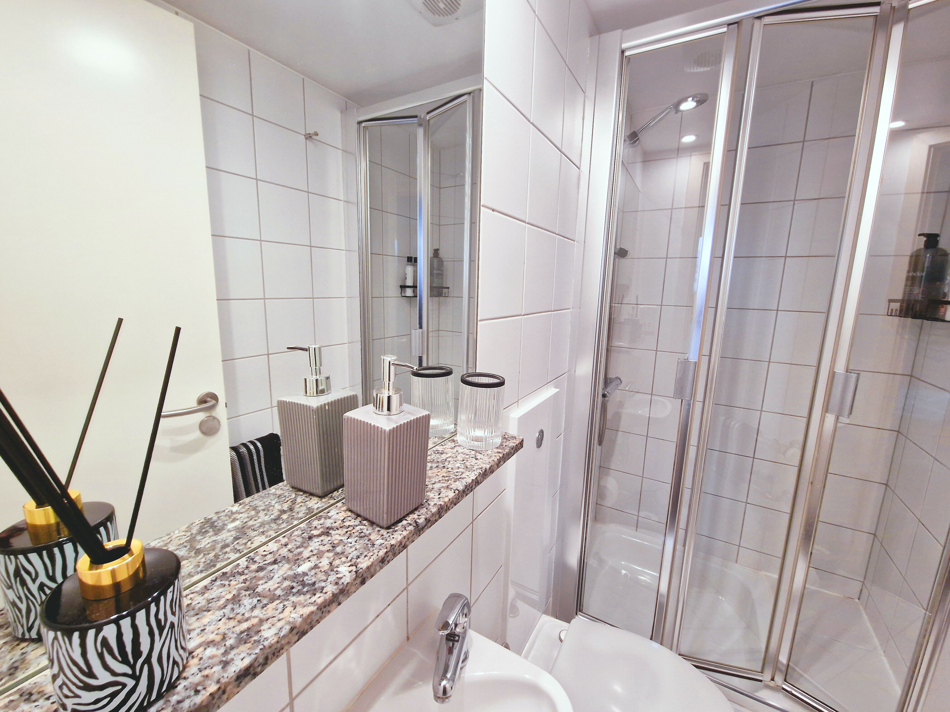 Shower, hair dryer