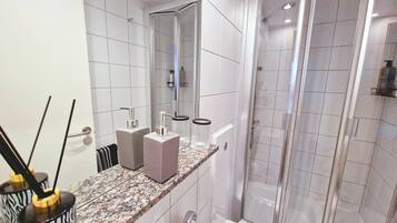 Shower, hair dryer