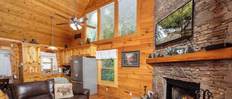 TV, fireplace, DVD player, table tennis