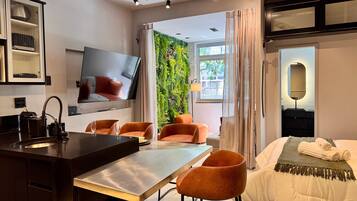 Apartamento luxo, vista para a praia | Sala de jantar