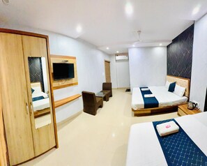 Standard Family Room | Desk, laptop workspace, free WiFi - Hotel Manish International (Varanasi)