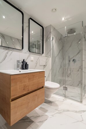 Departamento, para no fumadores, cocina | Baño | Regadera, secadora de cabello, toallas, jabón 