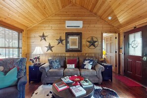 House (2 Bedrooms) | Interior - Water-view Cabin w/ Front Porch, W & D, Streaming (Carmine)