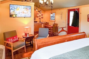 House (1 Bedroom) | Interior - 1BR Rustic Cabin w/ Kitchenette, Streaming & Wifi (Ledbetter)
