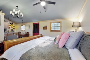 House (1 Bedroom) | Interior - 1BR Rustic Cabin w/ Kitchenette, Streaming & Wifi (Ledbetter)