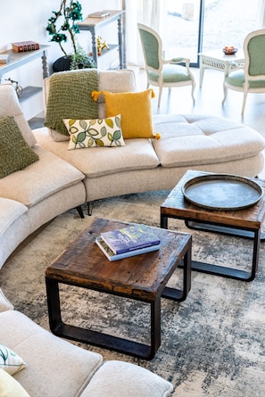 Deluxe-huvila, kylpyhuone makuuhuoneen yhteydessä, vuoristonäköala (Villa des Cèdres) | Lounge