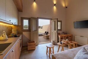 Living area - Santorini Seaside Villa Retreat (Santorini)