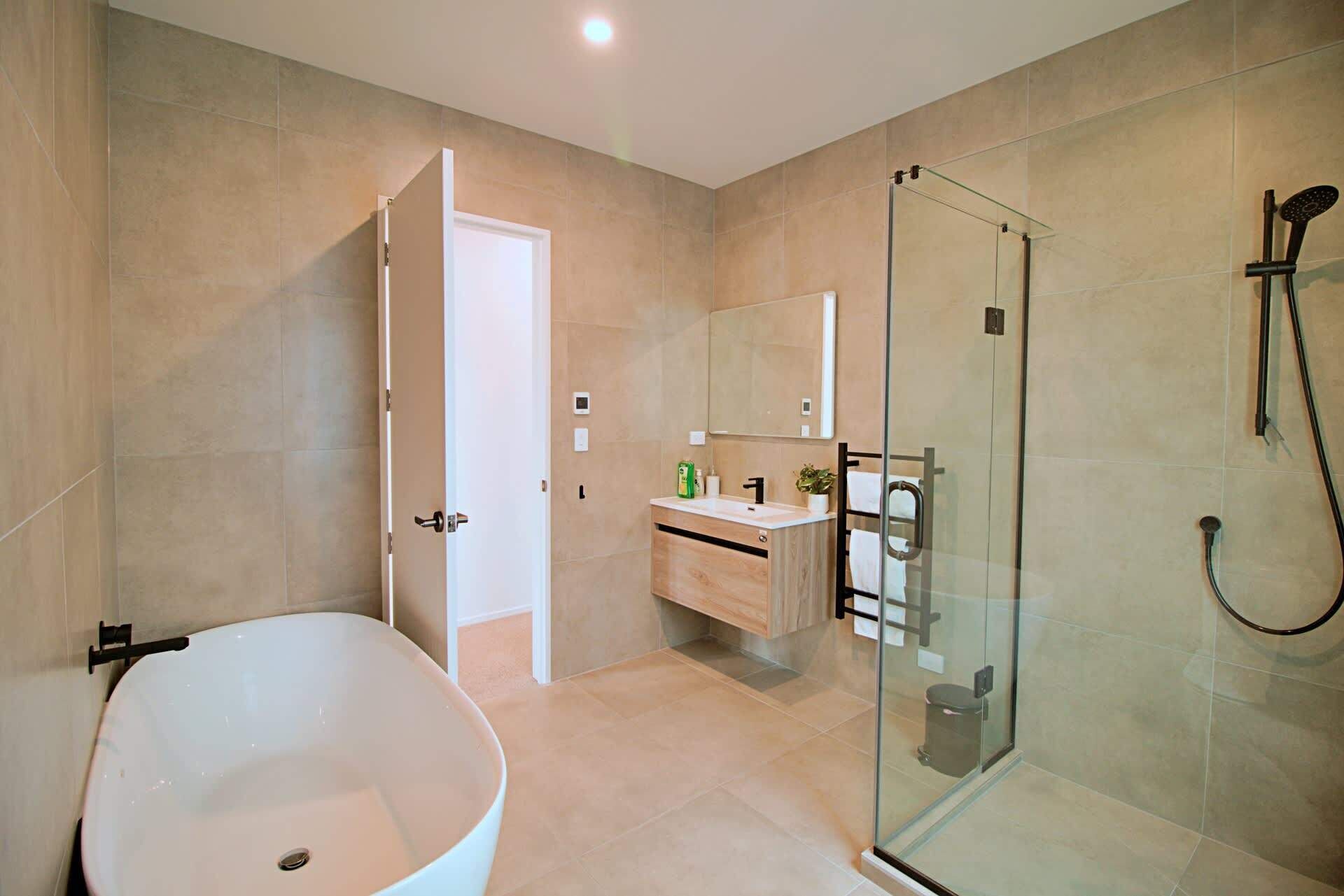 Shower, hair dryer