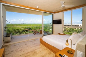 Desk, iron/ironing board, WiFi, bed sheets - Designer Apartment with Mangrove View & Rooftop (Puerto Morelos)