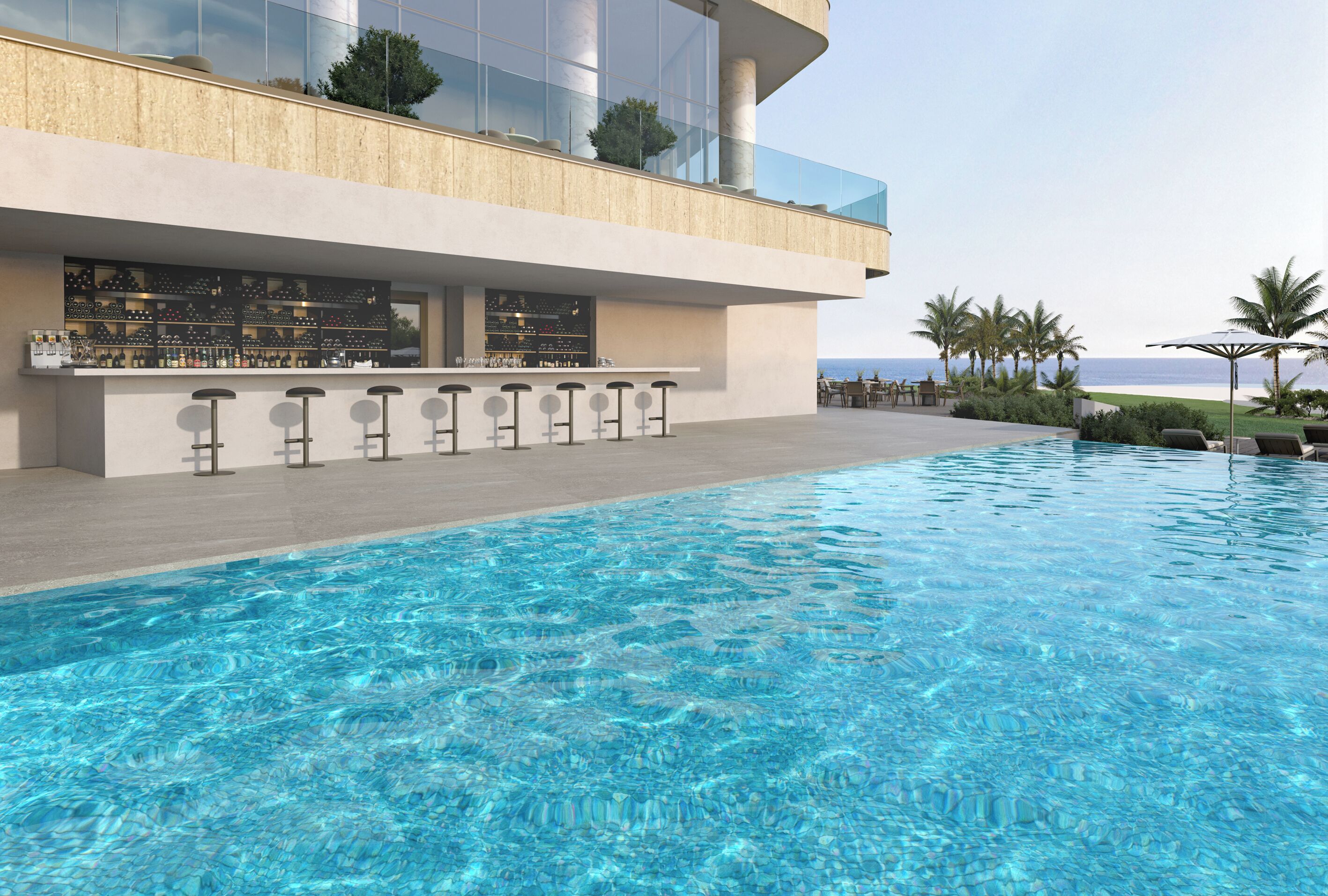 Alberca techada y 2 albercas al aire libre