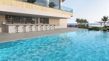 Alberca techada y 2 albercas al aire libre