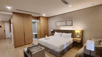 Studio Deluxe - balkong - utsikt mot staden | Strykjärn/strykbräda, gratis wi-fi och rullstolsanpassning