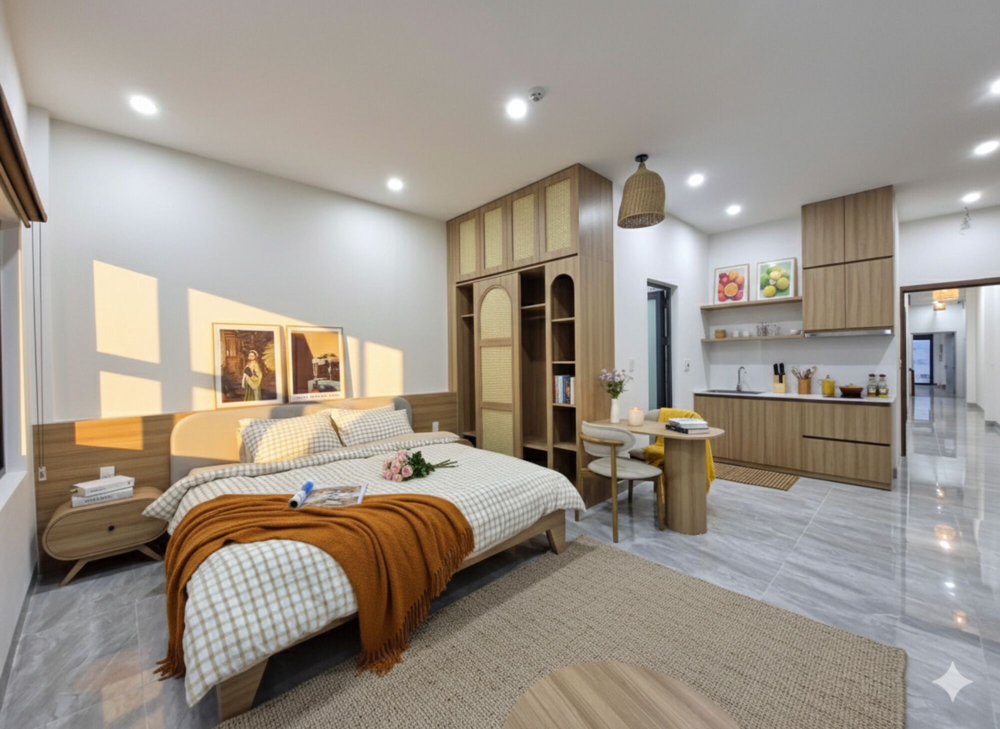 尊尚公寓 | 書桌、遮光窗簾/窗簾、隔音、免費 Wi-Fi