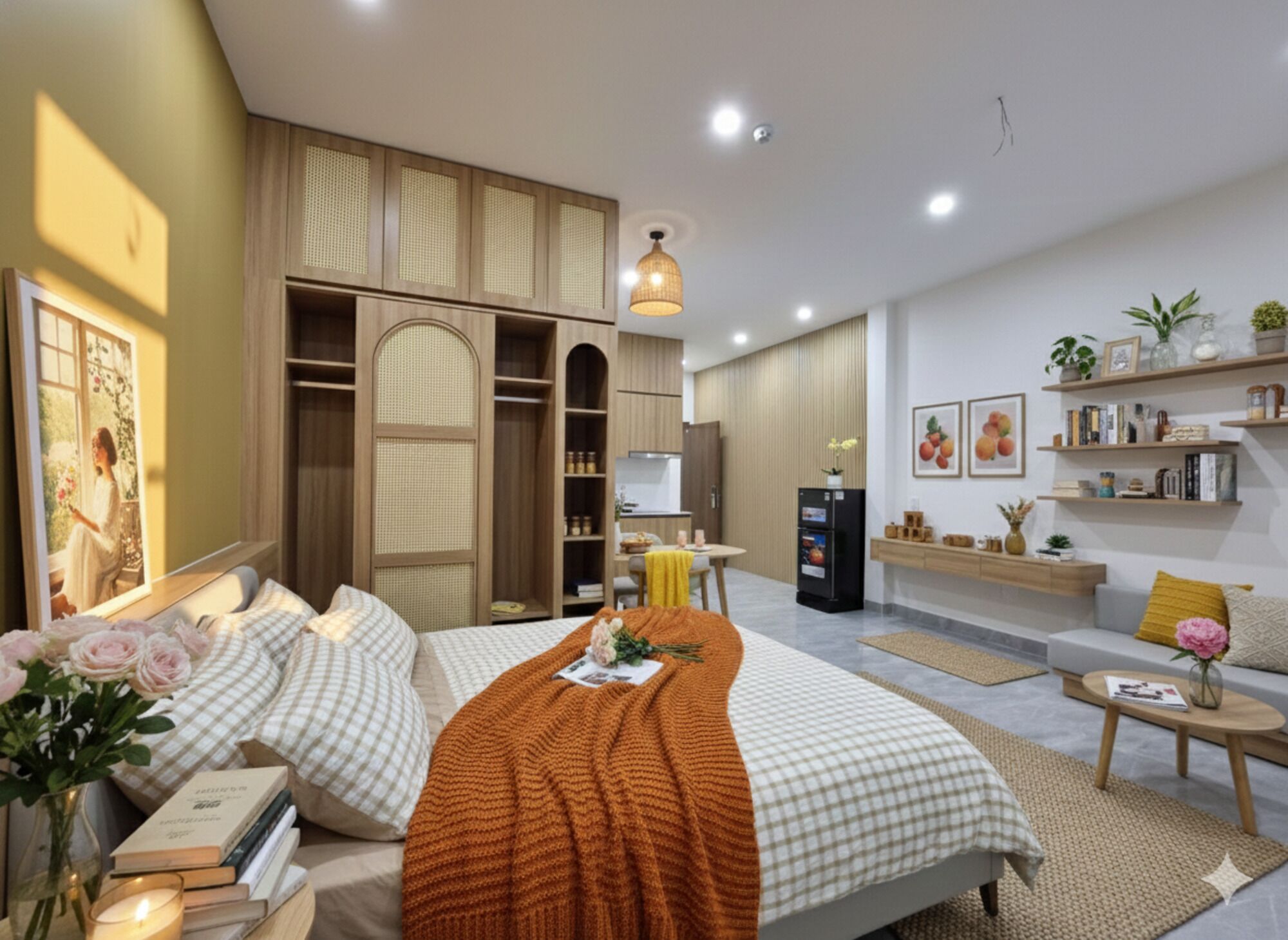 高級公寓, 地面 | 書桌、遮光窗簾/窗簾、隔音、免費 Wi-Fi