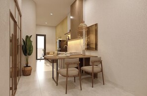 Schreibtisch, Verdunkelungsvorhänge, schallisolierte Zimmer