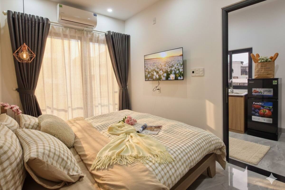 Departamento Deluxe, 2 habitaciones, balcón | Escritorio, cortinas blackout, insonorización y wifi gratis