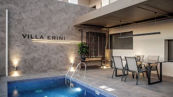 Traditional Villa, 2 Bedrooms, Private Pool, Sea View | Terrace/patio