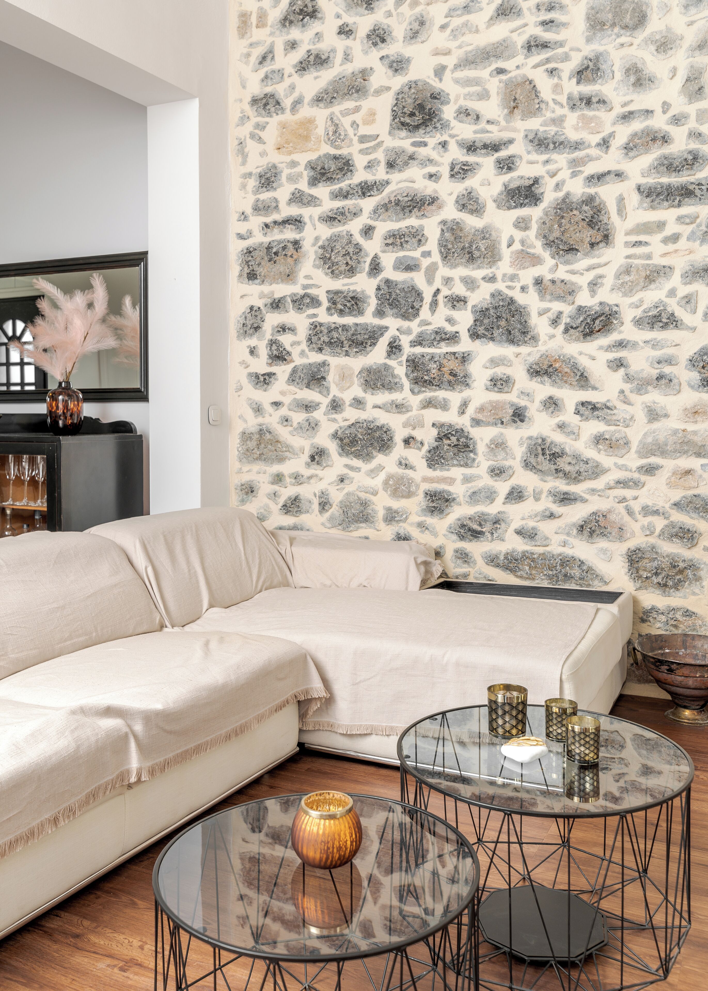 Traditional-Villa, 2 Schlafzimmer, eigener Pool, Meerblick | Wohnbereich