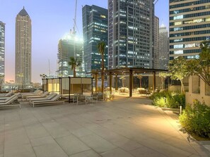 Terrace/patio - FIRST CLASS | 2BR | Skyline Luxe • Canal Walk (Business Bay)