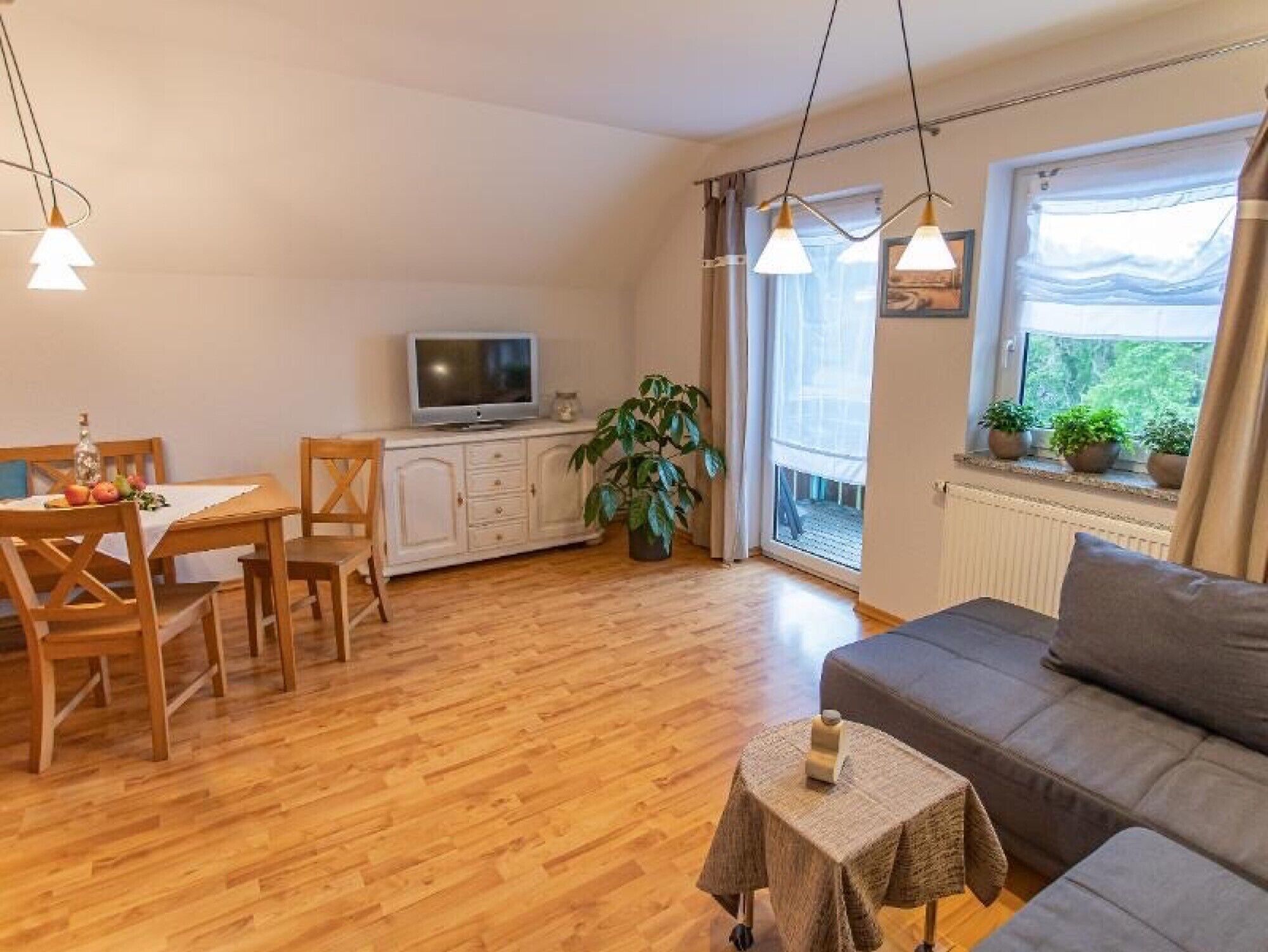 Televisión, mesa de ping pong