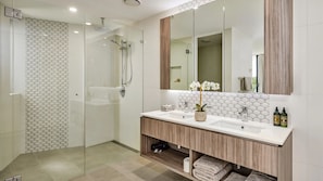 Shower, hair dryer