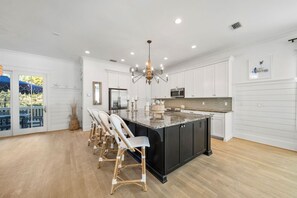 Fridge, microwave, oven, stovetop - NEW|12 Tides Spacious 3BR Retreat w/ Golf Cart, Bikes & Backyard Fun Near 30A Beaches (Santa Rosa Beach)