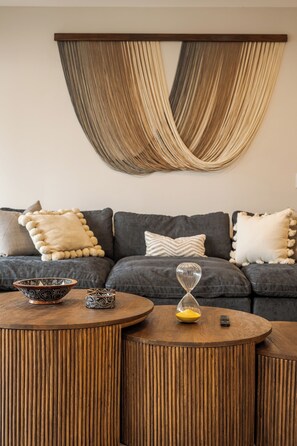 Deluxe Apartment, 3 Bedrooms, Kitchen | Living area - Almare by Andiani Travel (Cancun)