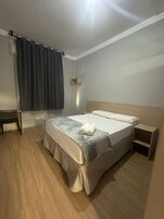 Laptop workspace, free WiFi, bed sheets