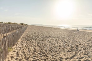 Vlak bij het strand