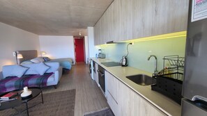 Comfort Apartment, Balcony, Beach View | Private kitchen - Oceana Suites Mirador Baron (Valparaíso)