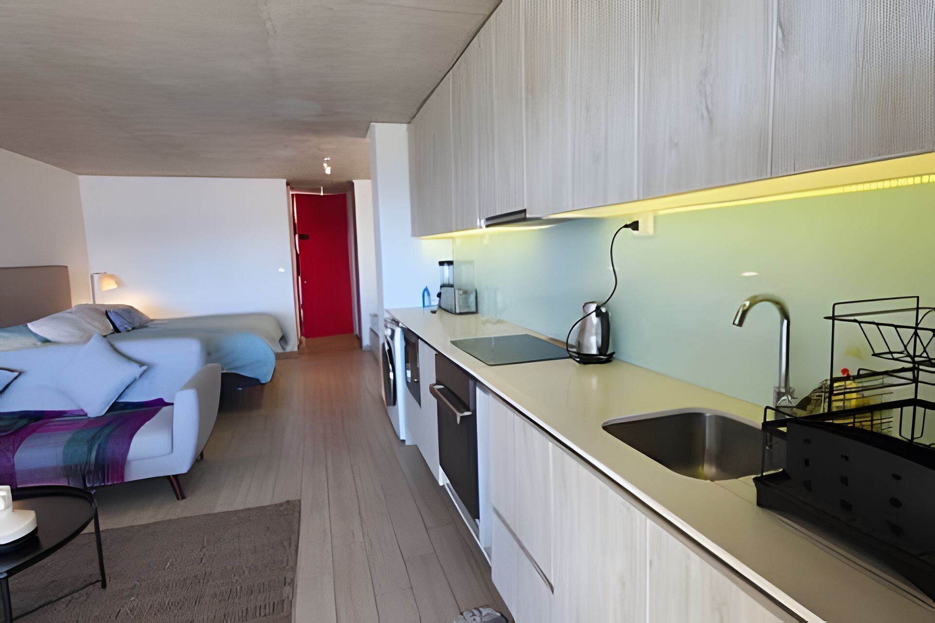 컴포트 아파트, 발코니, 해변 전망 | 전용 주방